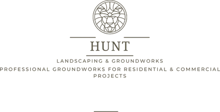Hunt Landscaping & Groundworks crest, Aaron Hunt’s founding firm