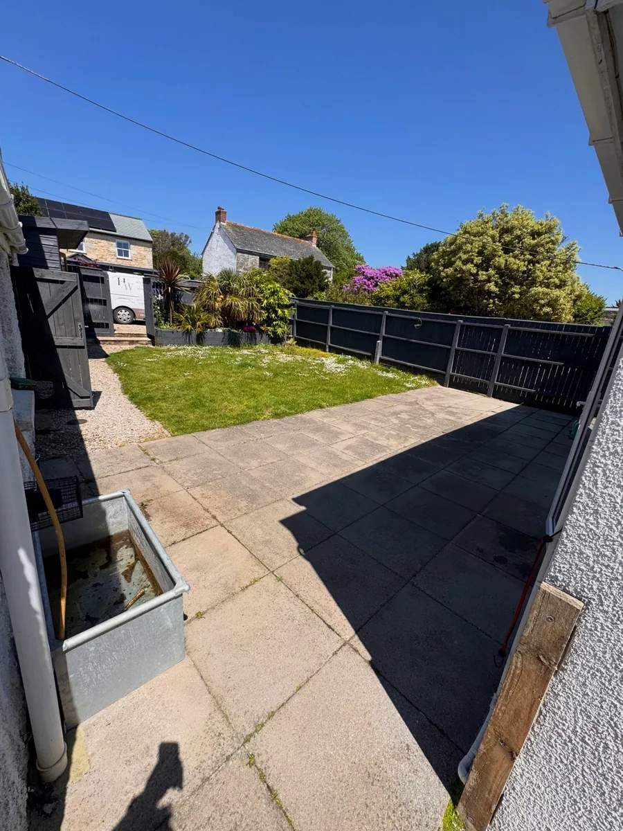 Porcelain terrace, Breage, before HW Contractors started work