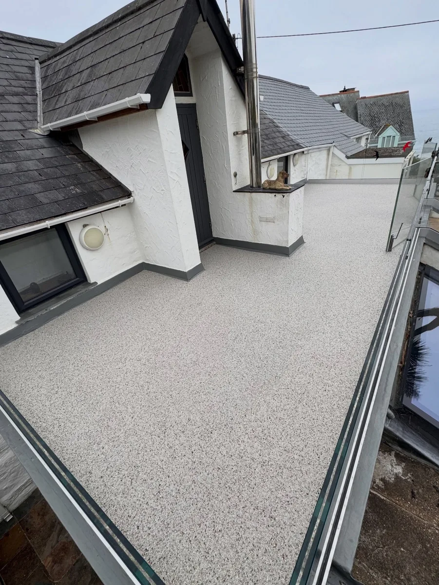Resin roof terrace, Porthleven, finished by HW Contractors